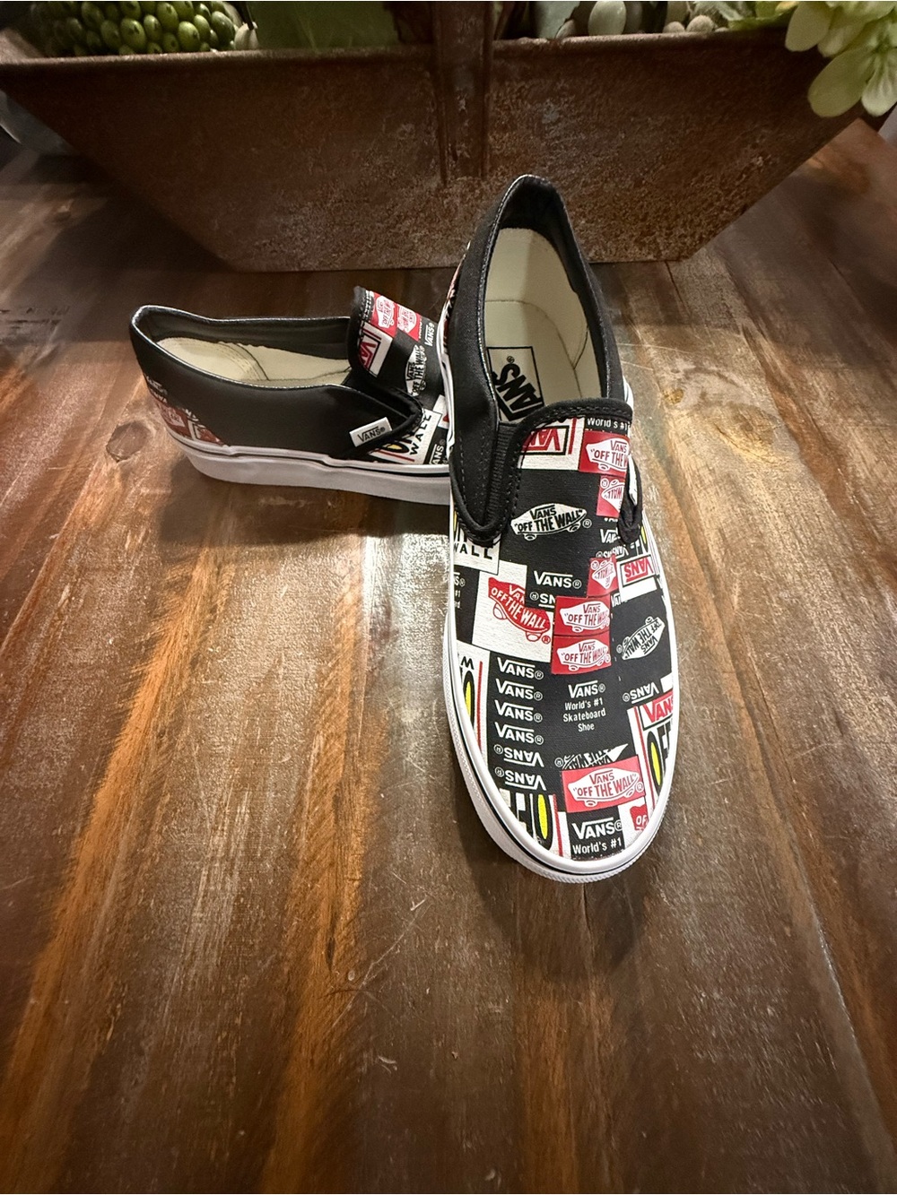 Vans Classic Slip-On Label Mix Women’s 9.5 VN0A4BV3V9A NIB